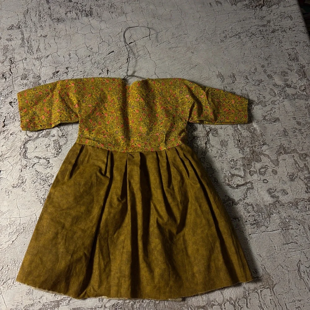 Primitive-Look Girl’s Dress and Hanger, Handmade Reproductions
